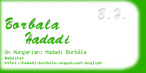 borbala hadadi business card